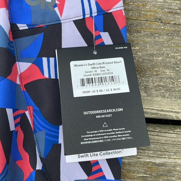 NWT Outdoor Research Swift Lite Printed Skort - Picture 11 of 16